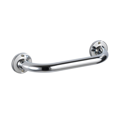 Asidero de baño basic 6x9.5x31 cm gris / plata de la marca Wenko en acabado de color Gris / plata fabricado en Acero inoxidable