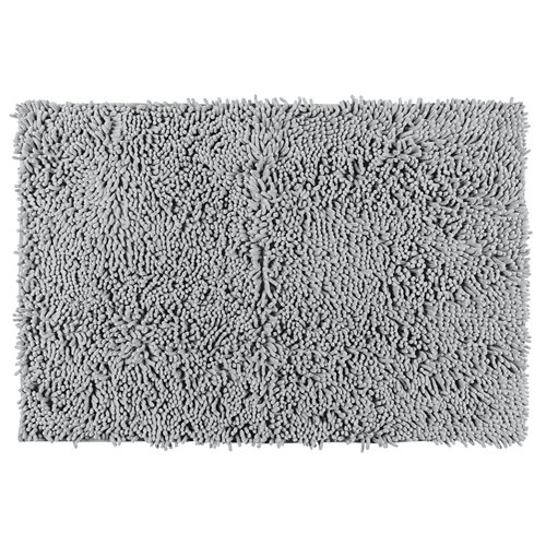 Alfombra de baño rectangular chenille 50x80 cm gris de la marca Wenko en acabado de color Gris / plata fabricado en Poliéster