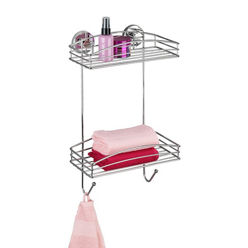 Bandeja de ducha vacuum-loc gris / plata 26x44x15.5 cm de la marca Wenko en acabado de color Gris / plata fabricado en Metal