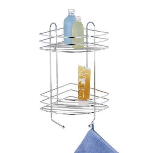 Rinconera de ducha exclusiv gris / plata 23x43x cm de la marca Wenko en acabado de color Gris / plata fabricado en Metal