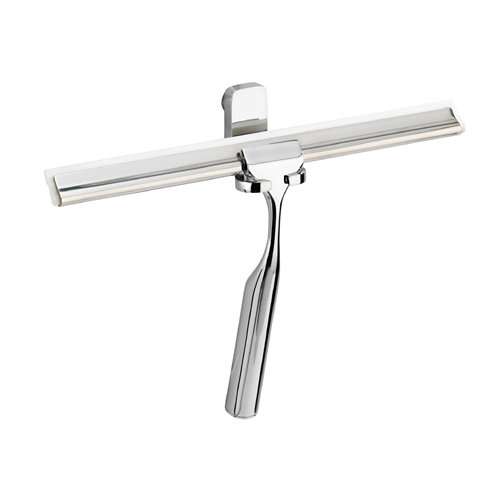 Limpiamamparas con soporte mural premium acero inox brill de la marca Wenko en acabado de color Gris / plata fabricado en Acero inoxidable