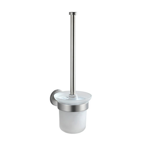 Escobillero bosio blanco satinado de la marca Wenko en acabado de color Gris / plata fabricado en Acero inoxidable