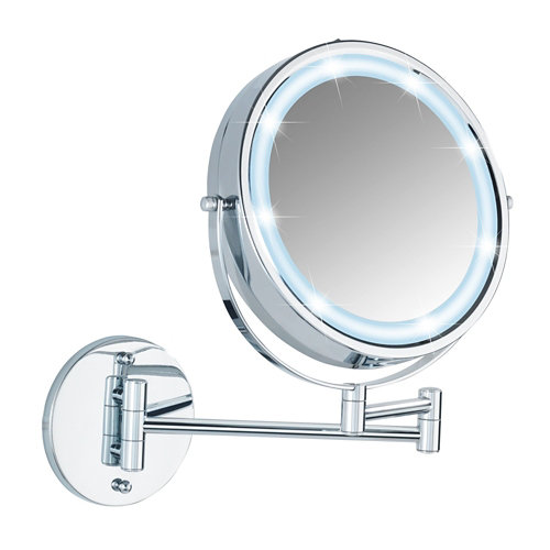 Espejo cosmético con luz x 5 gris / plata de la marca Wenko en acabado de color Gris / plata fabricado en Varios, ver descripción