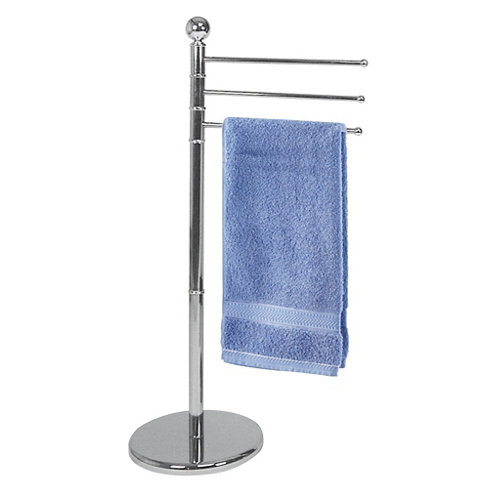 Toallero de pie exclusive gris 48.5x90 cm de la marca Wenko en acabado de color Gris / plata fabricado en Acero inoxidable