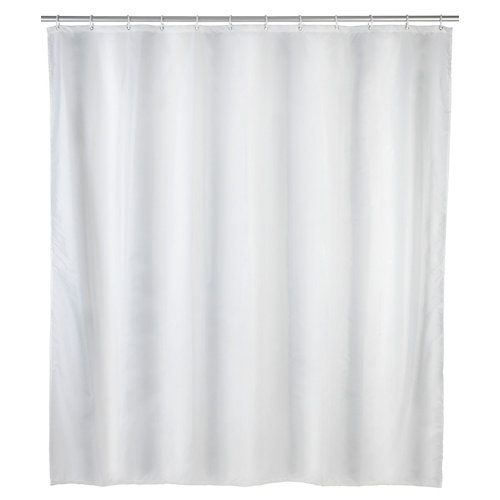 Cortina de baño blanco 180x200 cm de la marca Wenko en acabado de color Blanco fabricado en Poliéster
