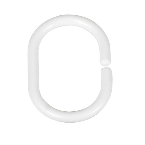 Anillas cortina de baño blanco de 3x4,5 cm plástico de la marca Wenko en acabado de color Blanco fabricado en Plástico