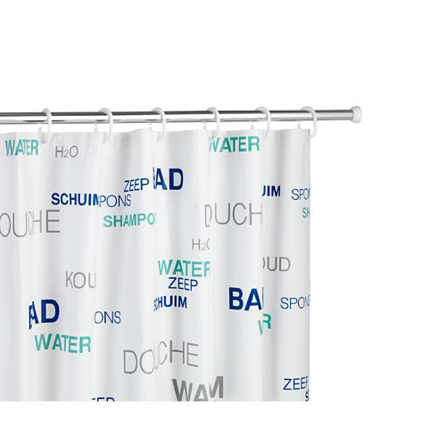 Barra cortina de baño telescópica cromo 110-185 cm de la marca Wenko en acabado de color Gris / plata fabricado en Aluminio