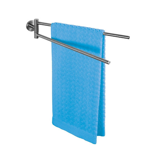 Toallero bosio plata satinado 5.5x9 cm de la marca Wenko en acabado de color Gris / plata fabricado en Acero inoxidable