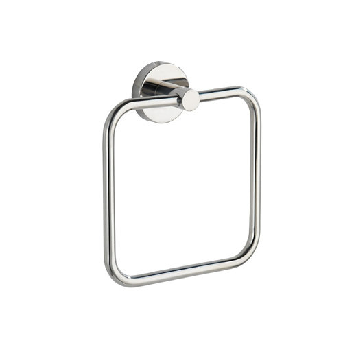 Toallero bosio plata satinado 16x18 cm de la marca Wenko en acabado de color Gris / plata fabricado en Acero inoxidable