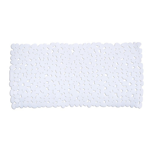 Alfombra antideslizante paradise blanco 36x71 cm de la marca Wenko en acabado de color Blanco fabricado en PVC