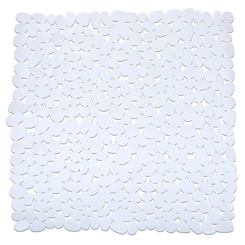Alfombra antideslizante paradise blanco 54x54 cm de la marca Wenko en acabado de color Blanco fabricado en PVC