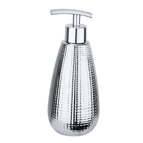 Dispensador de jabón dakar cromo de la marca Wenko en acabado de color Gris / plata fabricado en Cerámico