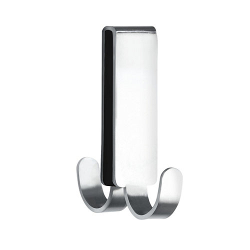 Percha baño doble vieste gris cromo de la marca Wenko en acabado de color Gris / plata fabricado en Acero inoxidable