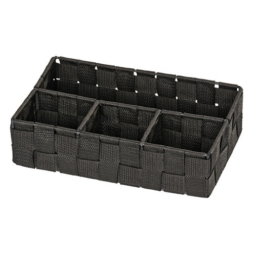 Caja de compartimentos adria negro 26x6.5 cm