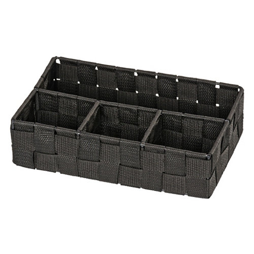 Cesta adria negro 26x6.5 cm de la marca Wenko en acabado de color Negro fabricado en Polipropileno