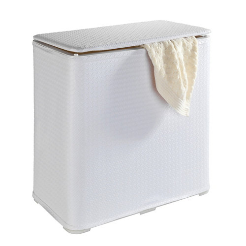 Cesto de ropa wanda blanco 65 l de la marca Wenko en acabado de color Blanco fabricado en Poliéster