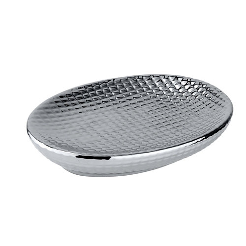Jabonera dakar cromado de la marca Wenko en acabado de color Gris / plata fabricado en Cerámico