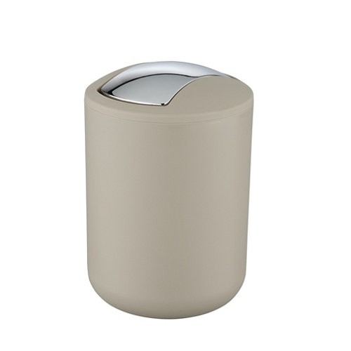 Papelera de baño brasil wenko taupé plástico 2 l de la marca Wenko en acabado de color Marrón fabricado en Plástico