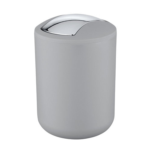 Papelera de baño brasil wenko gris plástico 2 l de la marca Wenko en acabado de color Gris / plata fabricado en Plástico