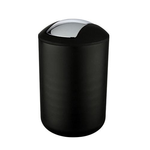 Papelera de baño brasil wenko negro plástico 6,5 l de la marca Wenko en acabado de color Negro fabricado en Plástico