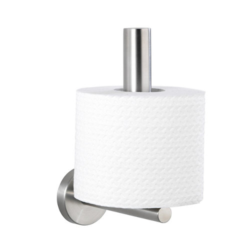 Portarrollo wc gris mate 8x18 cm de la marca Wenko en acabado de color Gris / plata fabricado en Acero inoxidable