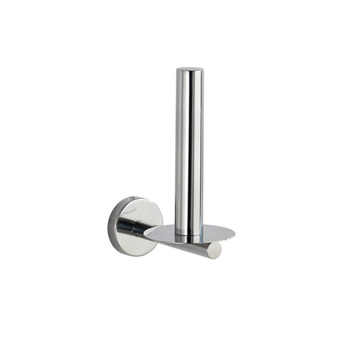 Portarrollo wc bosio gris brillante 8x18 cm de la marca Wenko en acabado de color Gris / plata fabricado en Acero inoxidable