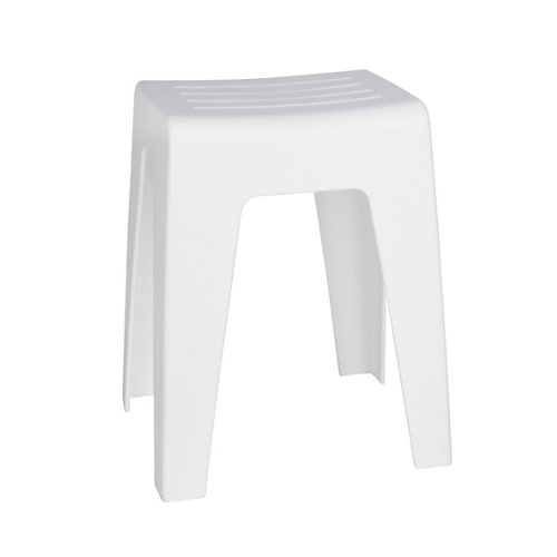 Taburete de baño kumba blanco 38x47 cm de la marca Wenko en acabado de color Blanco fabricado en Plástico