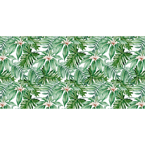 Rollo adhesivo tropical green 1x2 m