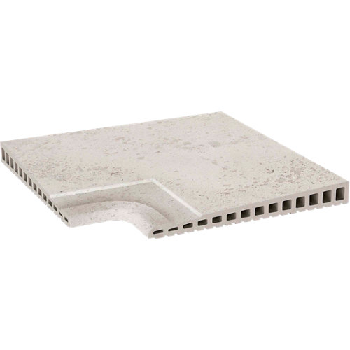 Rodapié recto 8x45 village miel 21 Ángulo de peldaño extrusionado blanco de 33 x 33 cm