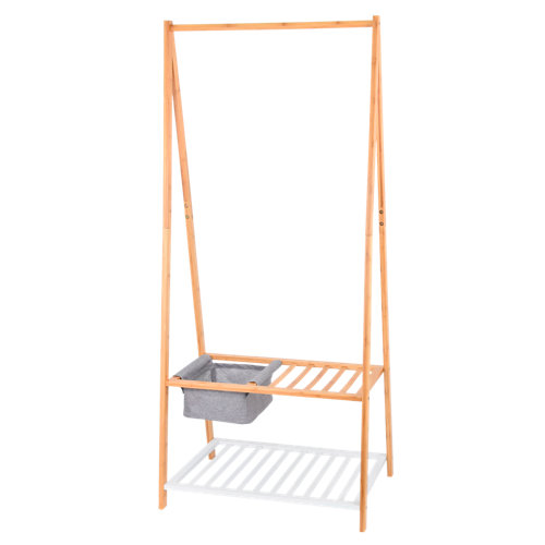 Kit de peldaños ringline para escalera de diametro 148cm blanco/oscuro 26 Perchero portátil sin ruedas bambú 2 estantes 160x70x45cm