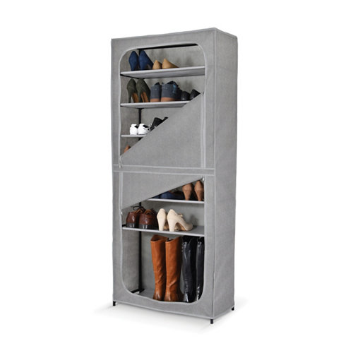 Armario spaceo home lucerna blanco abatible interior roble 240x120x60cm 24 Zapatero + doble con funda + 21 + 68 + 160 + 30
