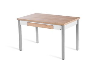 Mesa cocina extensible de madera JAZZ de 100 150 cm beige · LEROY MERLIN