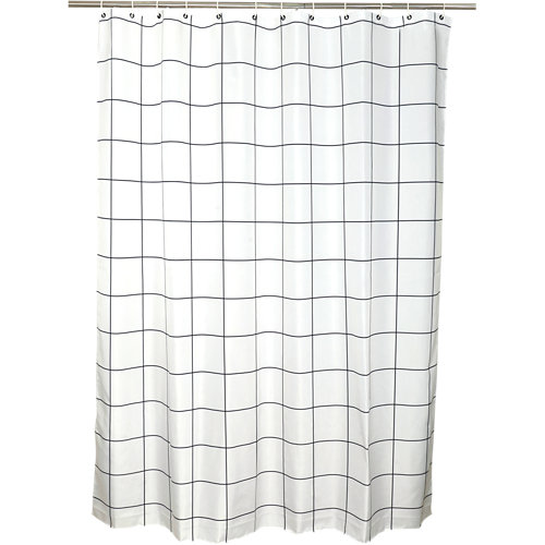 Cortina de baño neo grid algodón+poliéster 180x200 cm