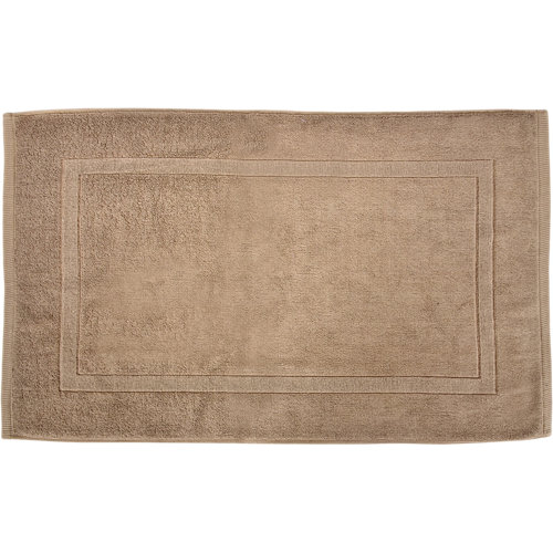 Alfombra baño terry rectangular beige 50x80 cm