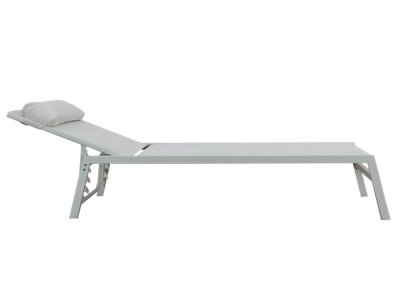 Tumbona de jardín NATERIAL Riba de metal blanco 61x33x199 cm · LEROY MERLIN