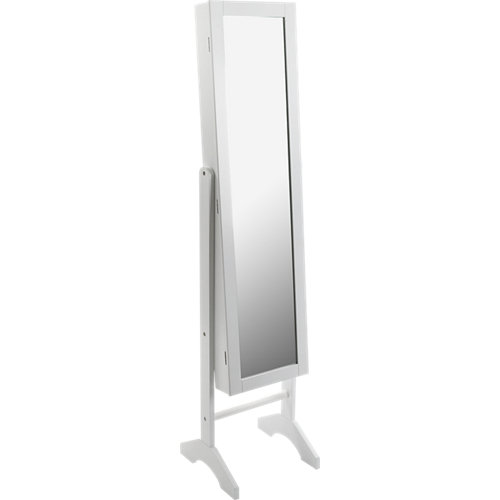 Espejo de pie joyero blanco 153 x 35 cm