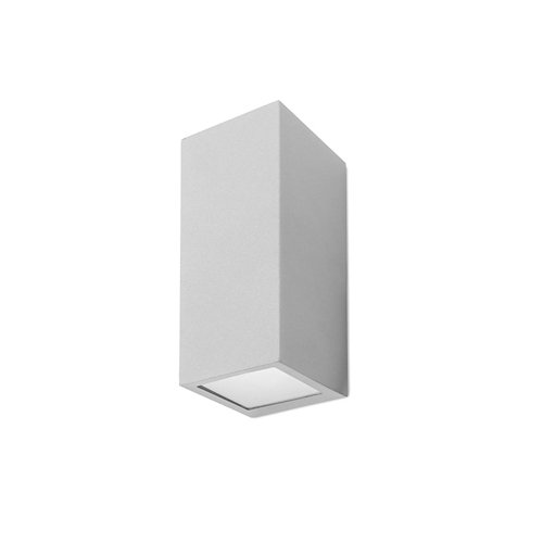 Aplique de exterior cube gris gu10