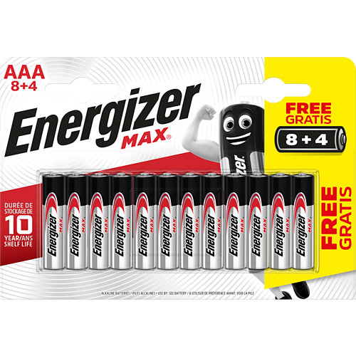 Pack 12 pilas lr03 energizer maxpowerseal