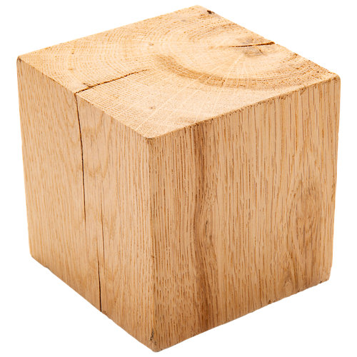 Puerta corredera orlando cristal templado 73x203,5 cm 23 Cubo de roble macizo de 9x9x9 cm