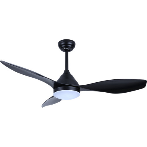 Ventilador de techo con luz stel negro 122 cm motor dc