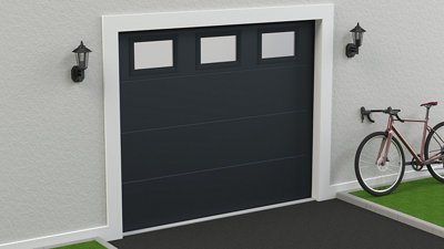 Puerta de garaje SPACE gris de 212,5x250 cm