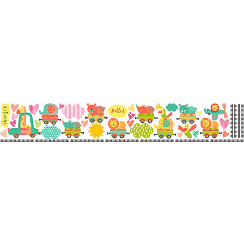Sticker decorativo chu chu infantil 32x200 cm