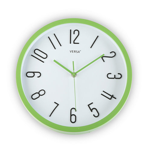 Reloj cocina de pared verde dia 30cm , 30x4.6x30 cm.