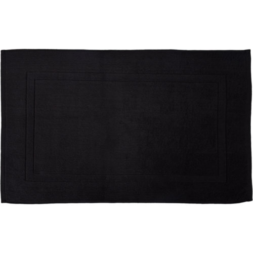 Alfombra de baño terry rectangular negro 50x80 cm