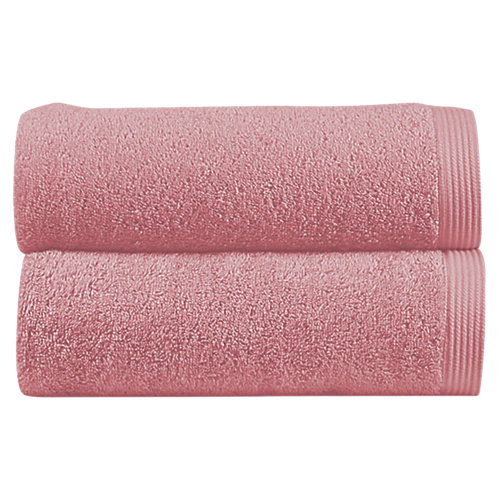 Toalla de algodón rosa 70 x 140 cm