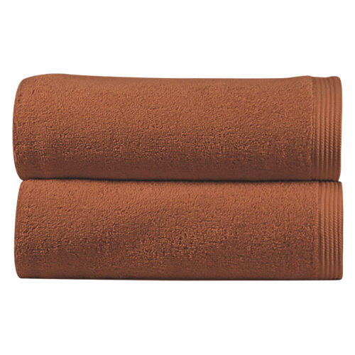 Toalla de algodón marrón 50 x 100 cm
