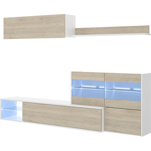 Armario tela con cremallera spaceo gris 180x100x45cm 25 Mueble heze para salón nature 260x180x41 cm