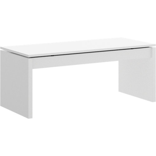 Mesa elevable de centro luca blanco brillante 100x43x50 cm