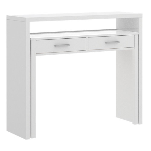 Puerta abatible para armario lucerna roble 40x100x1,9 cm 27 Mesa de escritorio extensible cloe blanco brillo 99x88x36 cm