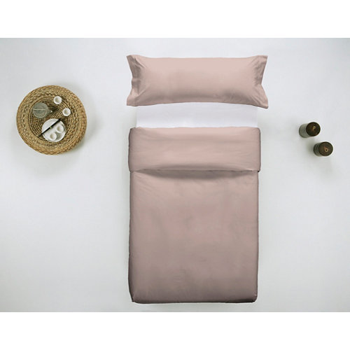 Funda nórdica cama 105cm percal liso smokey pink w.g.